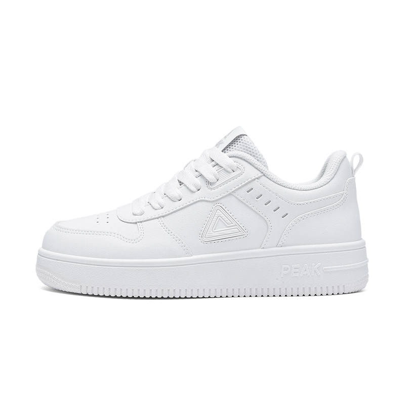 PEAK Trendy Lifestyle Collection White Sneakers Low top Skateboard Shoes White Unisex