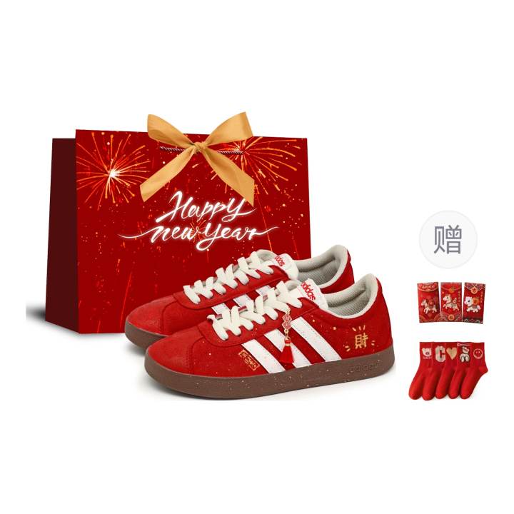 Adidas Adidas VL COURT 2.0 Skateboard Shoes Unisex Low Top Red