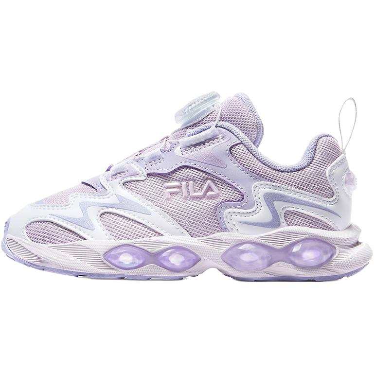 FILA KIDS Rebound Waterproof Support Low top Kids Lifestyle Shoes Purple White