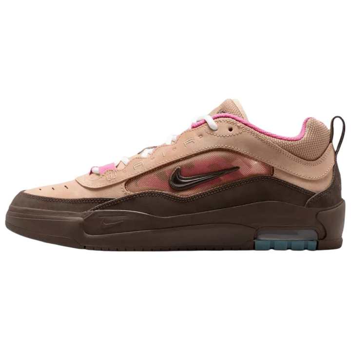 Nike Nike Air Max Ishod Support Skateboard Shoes Unisex Brown Pink