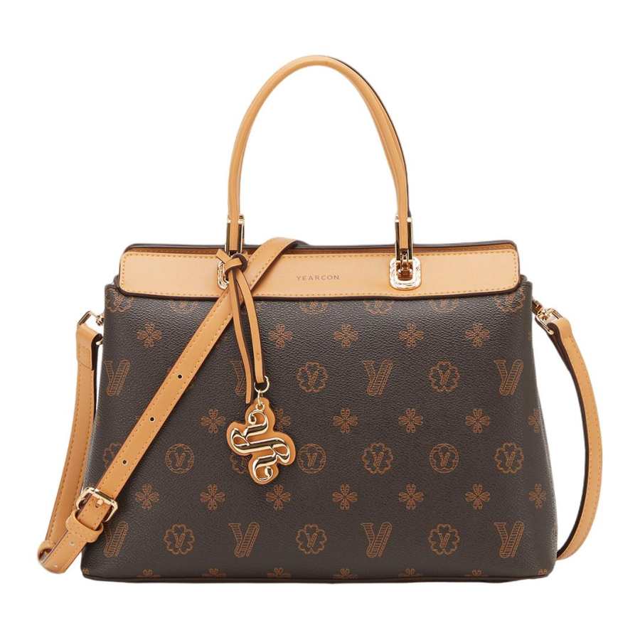 YEARCON YEARCON Artificial Leather Handbag Women's Coffee