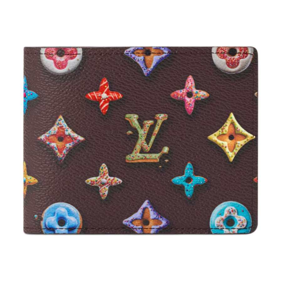 LOUIS VUITTON Slender Monogram Donuts Coated Canvas Wallet Men's Chocolate