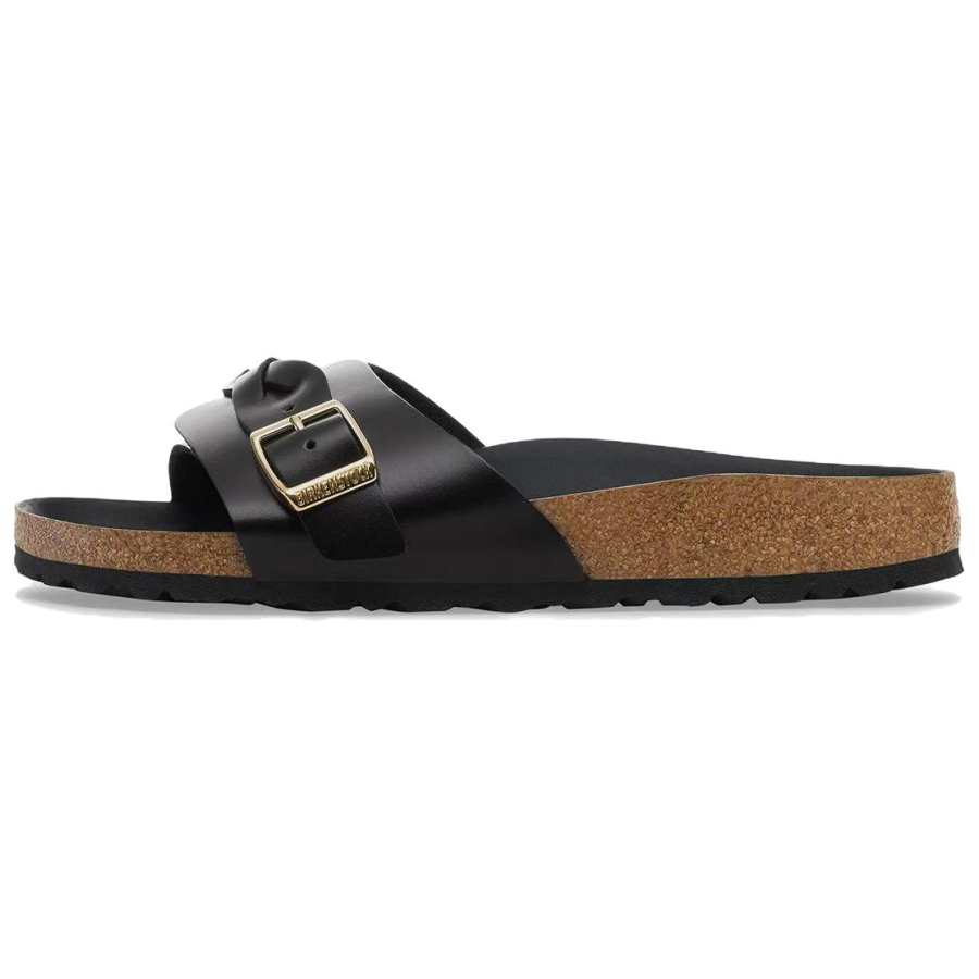 Birkenstock Oita Braided Slide Slippers Women's Black Narrow