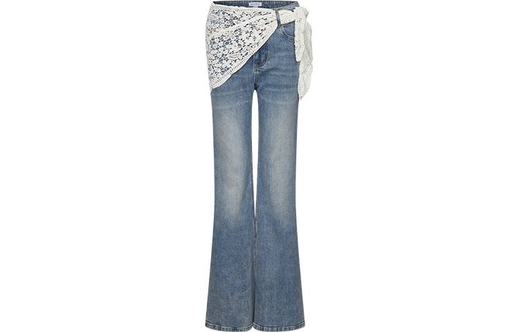 URBAN REVIVO Jeans Women's Blue Moderate Flared Pants