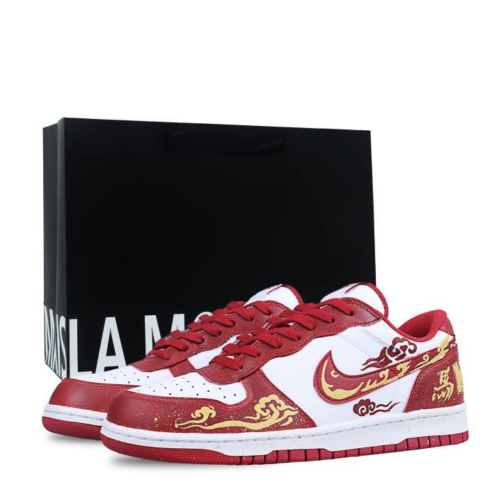 Nike Nike Big Coverage Low top Skateboard Shoes Men's White Red