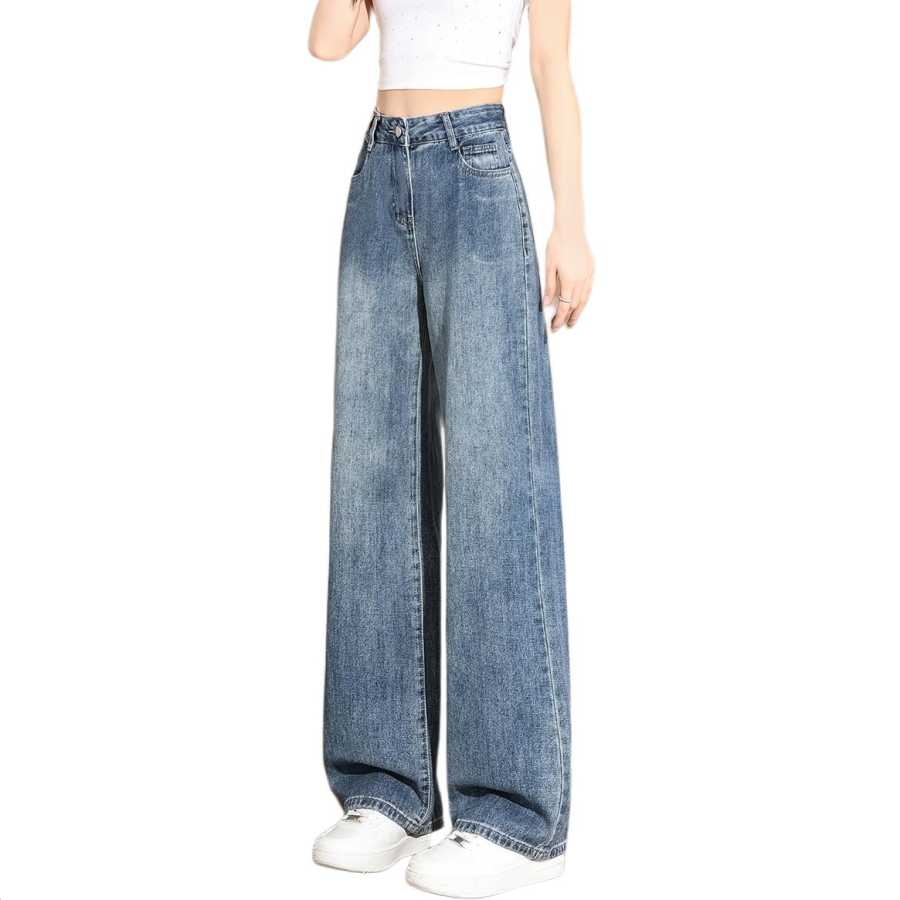 Tonlion Jeans Women's Medium Blue Moderate Wide Leg Pants