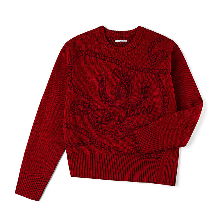Lee Lee Sweaters Women's Red Crew Neck Moderate Other