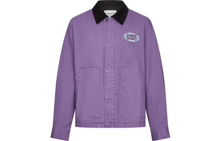 URBAN REVIVO Jackets Men's Smoky Purple Lapel Moderate Other