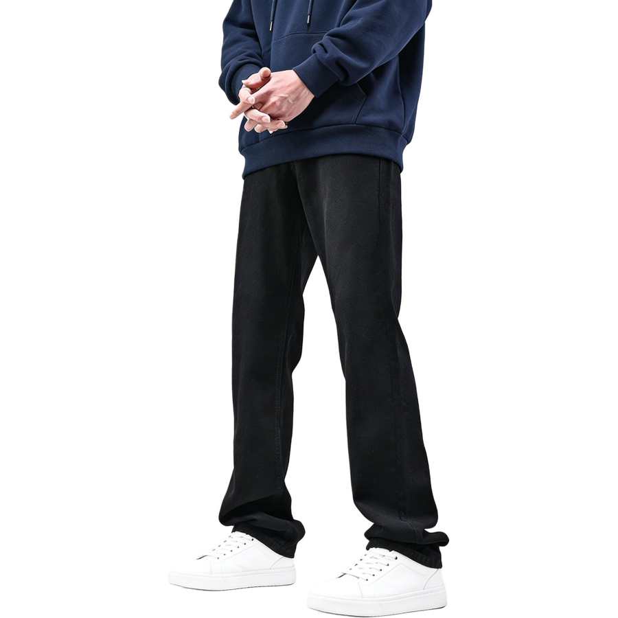 MUSCLETECH Jeans Unisex Thickened And Fleece Lined Straight Fit Pants