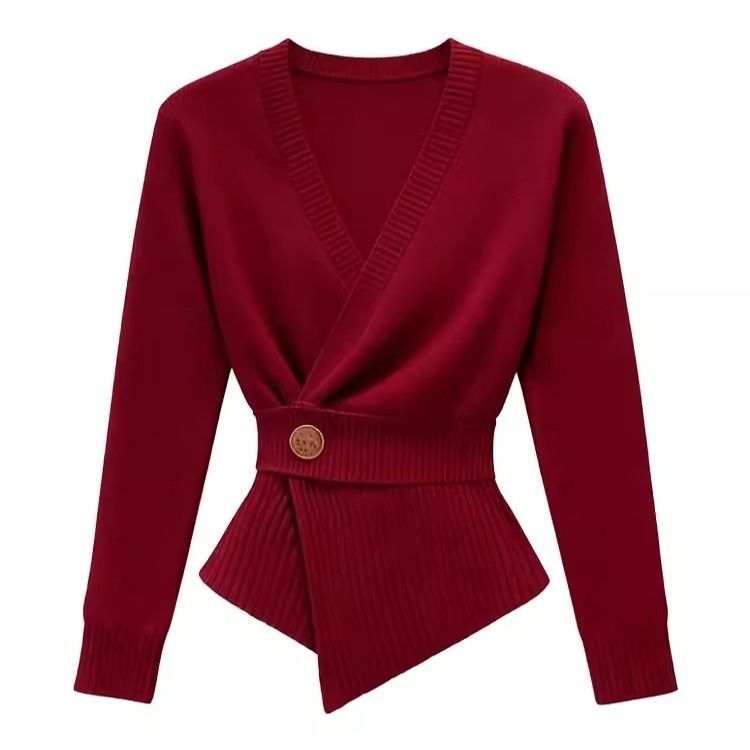 SIXUSICHOU Knitwear Women's Image Color V Neck Moderate Other