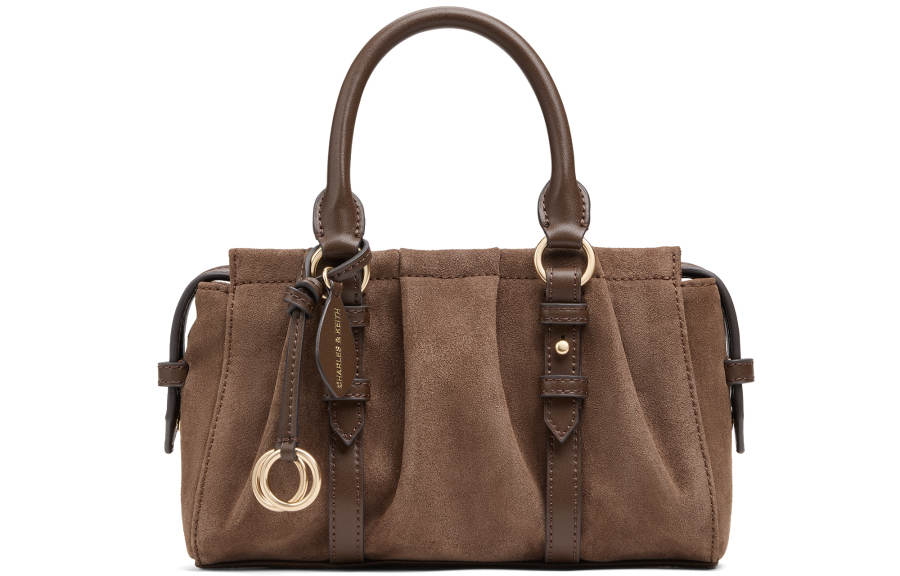 CHARLES&KEITH Charles & Keith Synthetic Leather Handbag Small Women's Mocha Brown Mocha/Nutmeg Beige Cardamom Rice