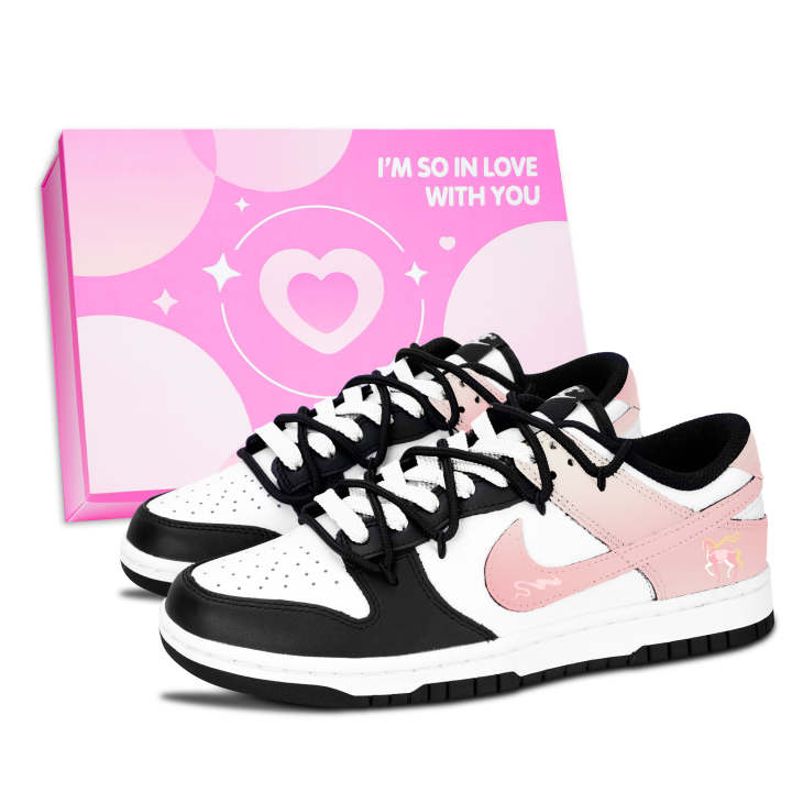 Nike Nike Dunk Black And White Panda, Pink Galloping Horse New Year Leather
