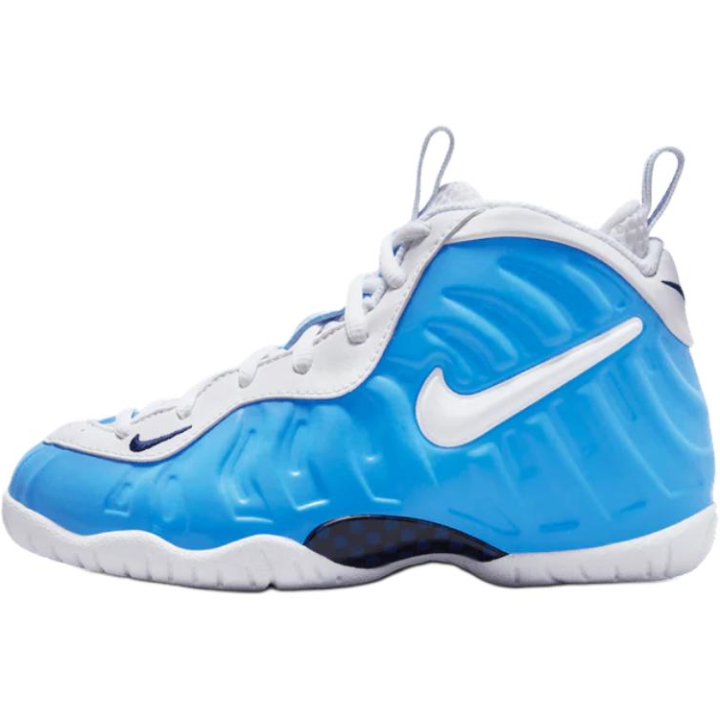 Nike Nike Little Posite One High top Basketball Shoes Blue White Kids'