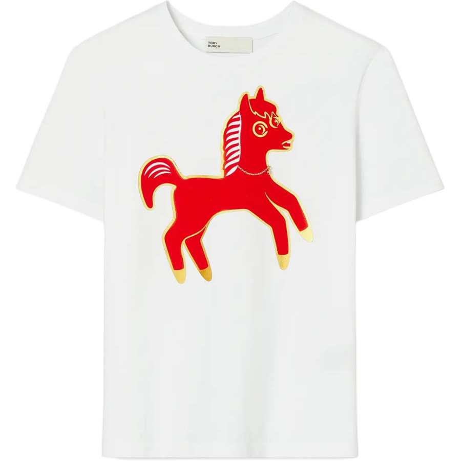 TORY BURCH Horse Year Special Collection Regular T Shirt Women's