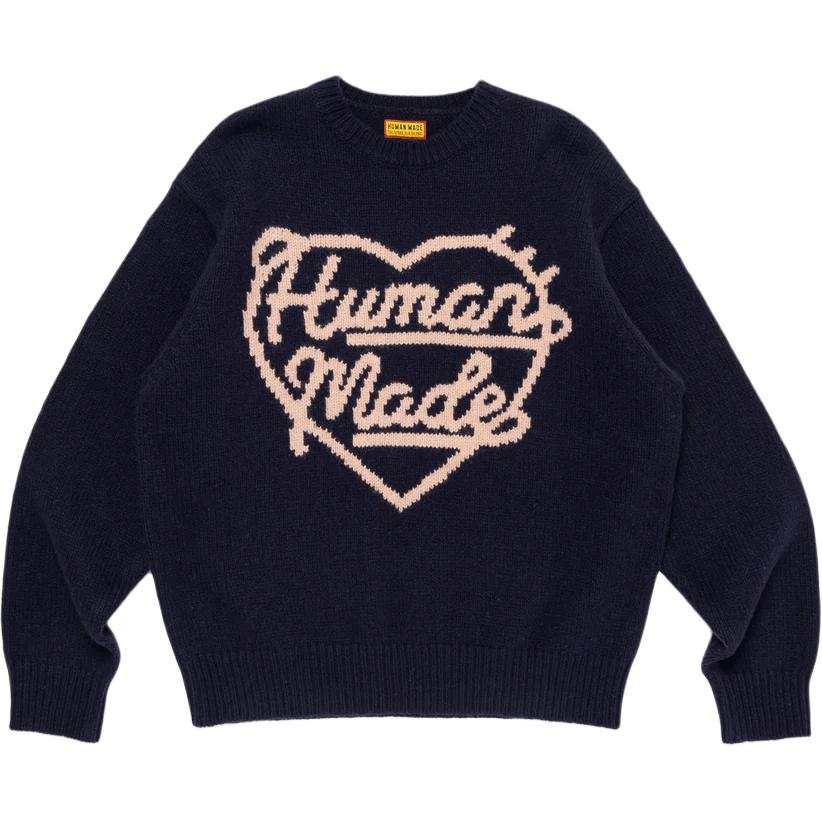 Human Made heart intarsia crewneck jumper