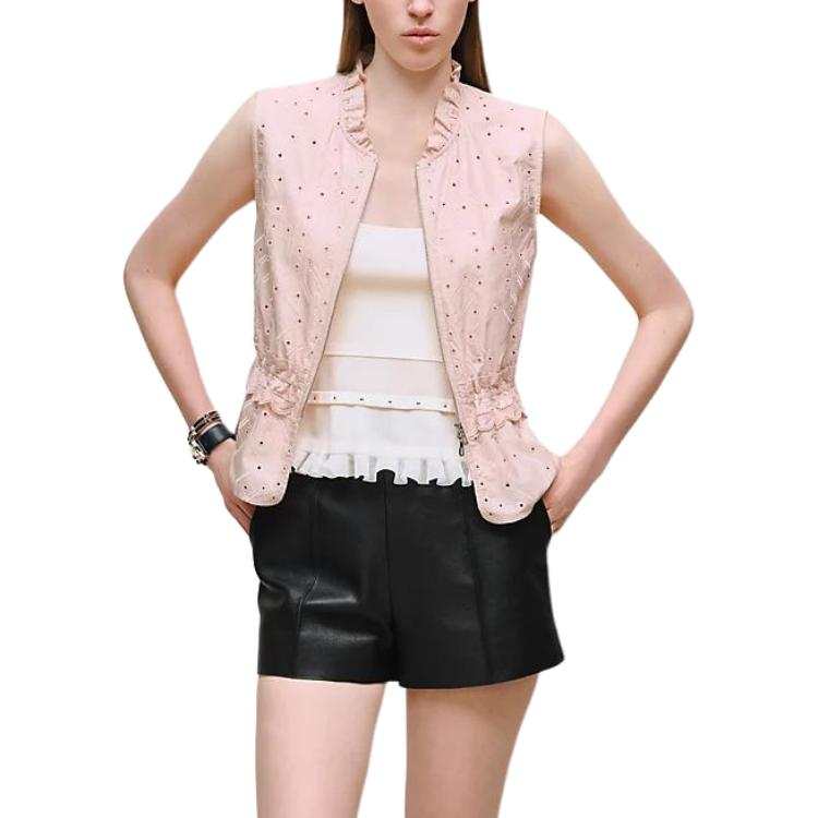 HERMES HERMES Vests Women's Pink Moderate