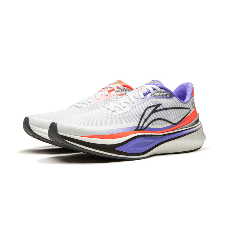 Li-Ning Li Ning Chasing The Wind 2 Low top Casual Running Shoes Men's White Orange
