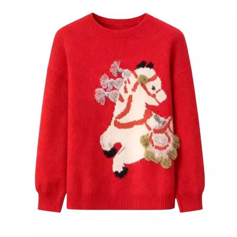 SIXUSICHOU Knitwear Women's Image Color Crew Neck Moderate Other