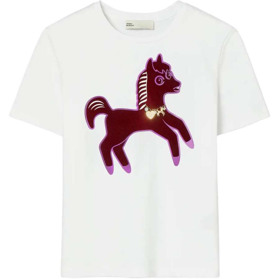 TORY BURCH Horse Year Special Collection Regular T Shirt Women's