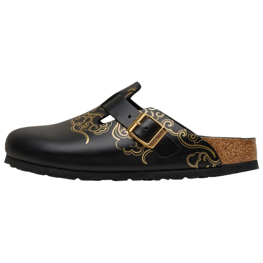 Birkenstock Boston Birkenstock Shoes Unisex Black Regular Loose Fit