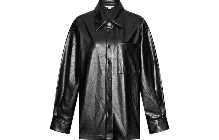 URBAN REVIVO Shirts Women's Jet Black Lapel Moderate Other
