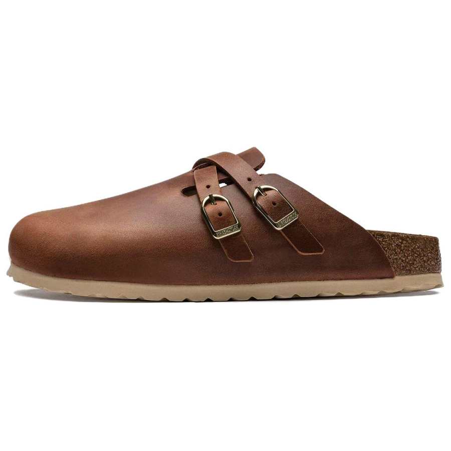 Birkenstock Closed Toe Slippers Unisex Brown Narrow