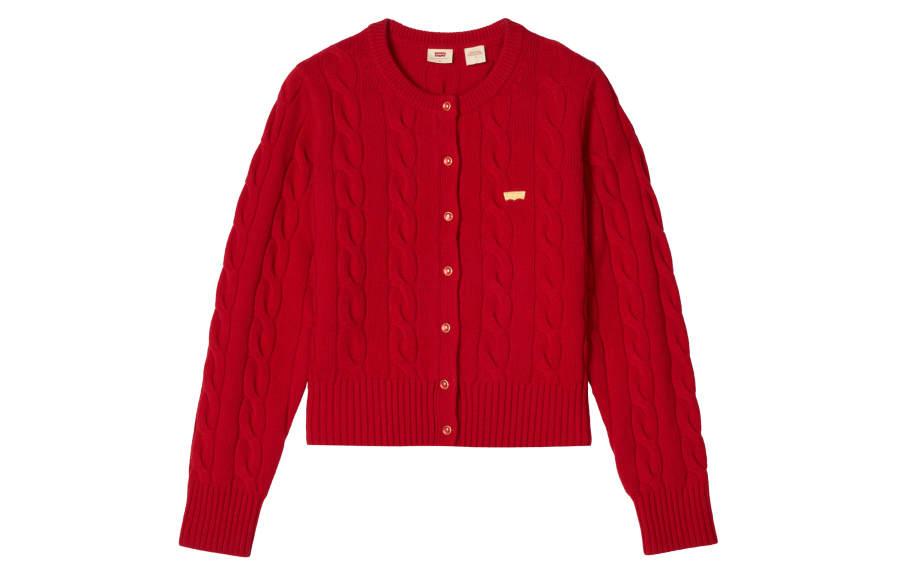 Levis Year Of The Horse Limited Collection Knitwear Women's Red Crew Neck Moderate