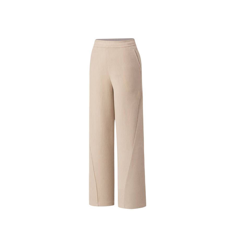 Anta Knitted Fabric Sports Pants Women's Light Khaki