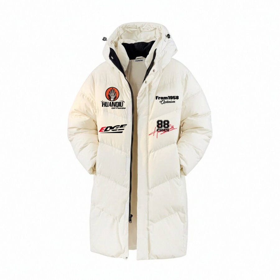 HUANQIU Down Jackets Unisex Hooded Thickened