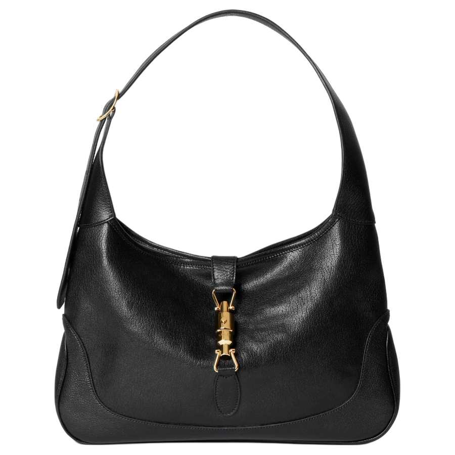 GUCCI Jackie 1961 Soft Grain Leather Shoulder Bag Medium Women's Black