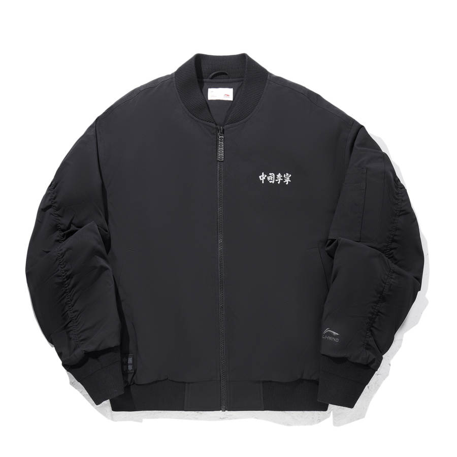 Li-Ning Li Ning Puffer Jackets Men's Black Baseball Collar Moderate Other