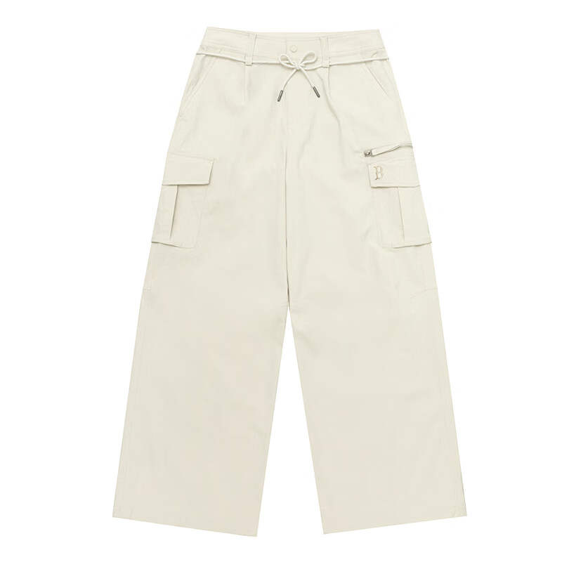 MLB Cargo Pants Women's Boston Red Sox/Light Sand Brown Moderate Wide Leg Pants