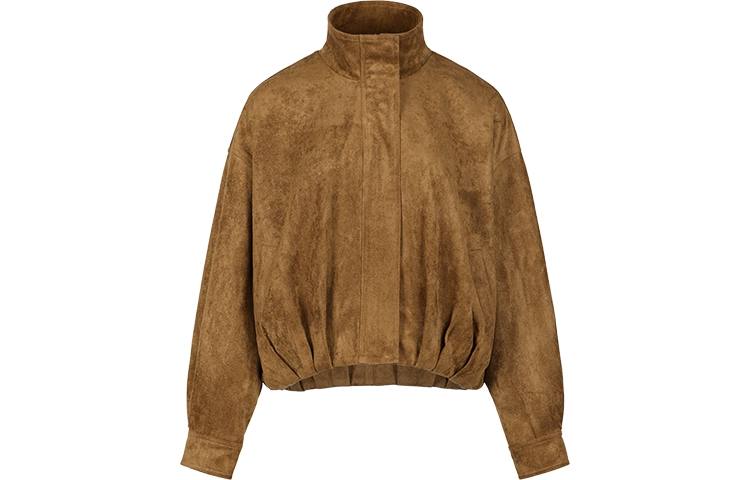 URBAN REVIVO Jackets Women's Brown Stand Collar Moderate Other