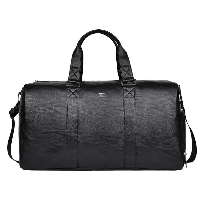 SEPTWOLVES 30L Synthetic Leather Handbag Travel Bag Unisex Black