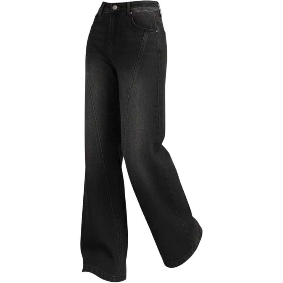 Sugarfunk Jeans Women's Black Moderate Wide Leg Pants