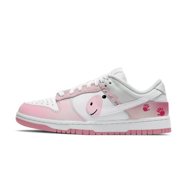 Nike Nike Dunk Cute Horse Bun Thermal Cushioning Low top Skateboard Shoes Unisex Pink Gray