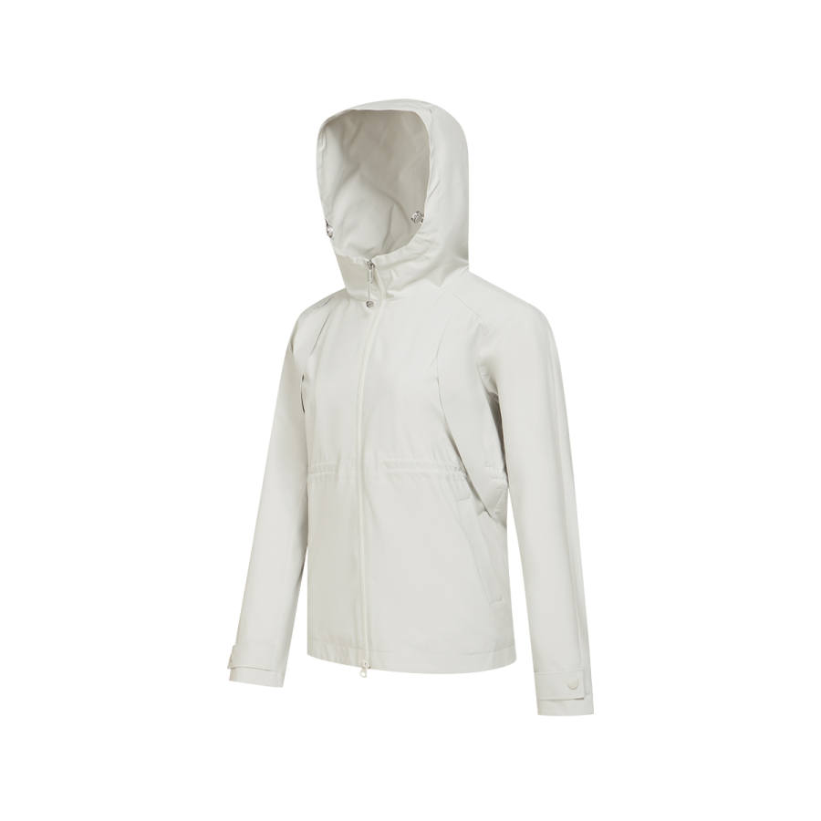Saucony Jackets Women's Elegant Beige Hooded Moderate Other