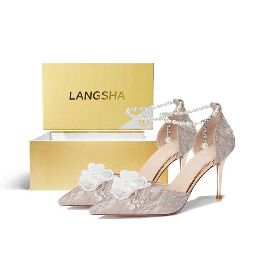 Lanza High Heels Women's Champagne/Silver