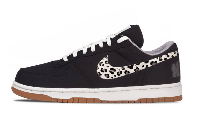Nike Nike Big Ambition Night Leopard Cushioning Slip Resistant Low top Skateboard Shoes Men's Black