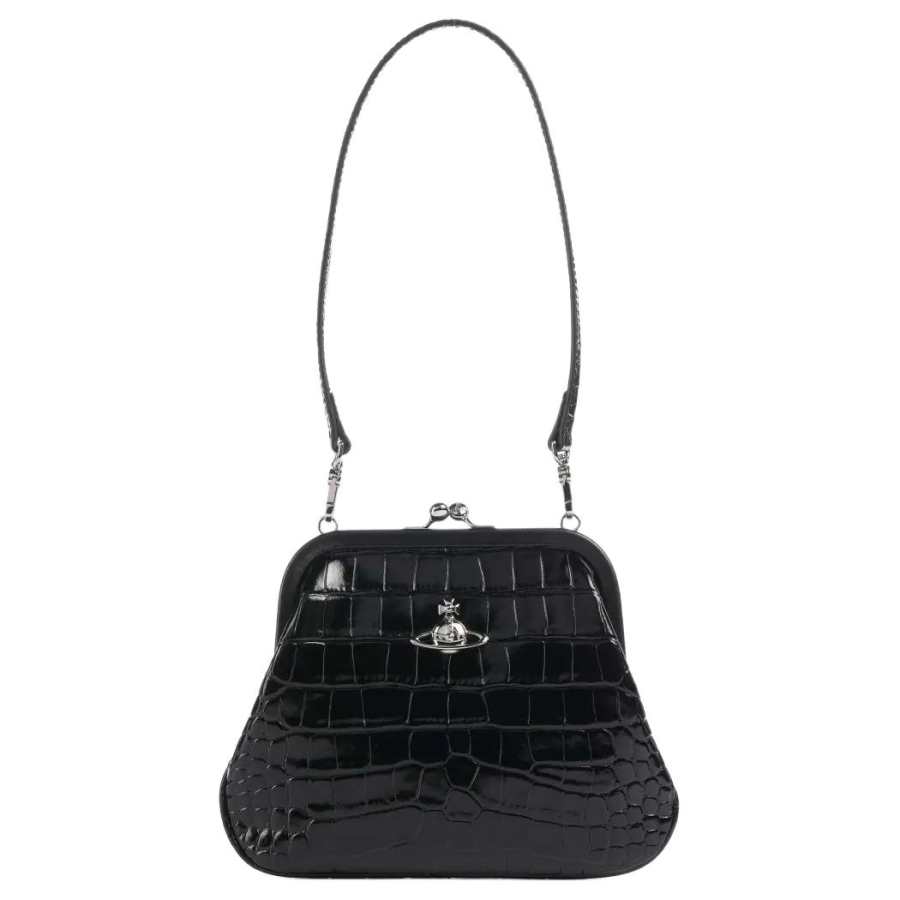 Vivienne Westwood Calfskin Shoulder Bag Women's Black