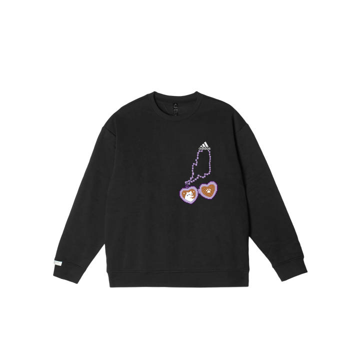 Adidas Adidas LABEL Sweatshirts Unisex Black Crew Neck Moderate Regular