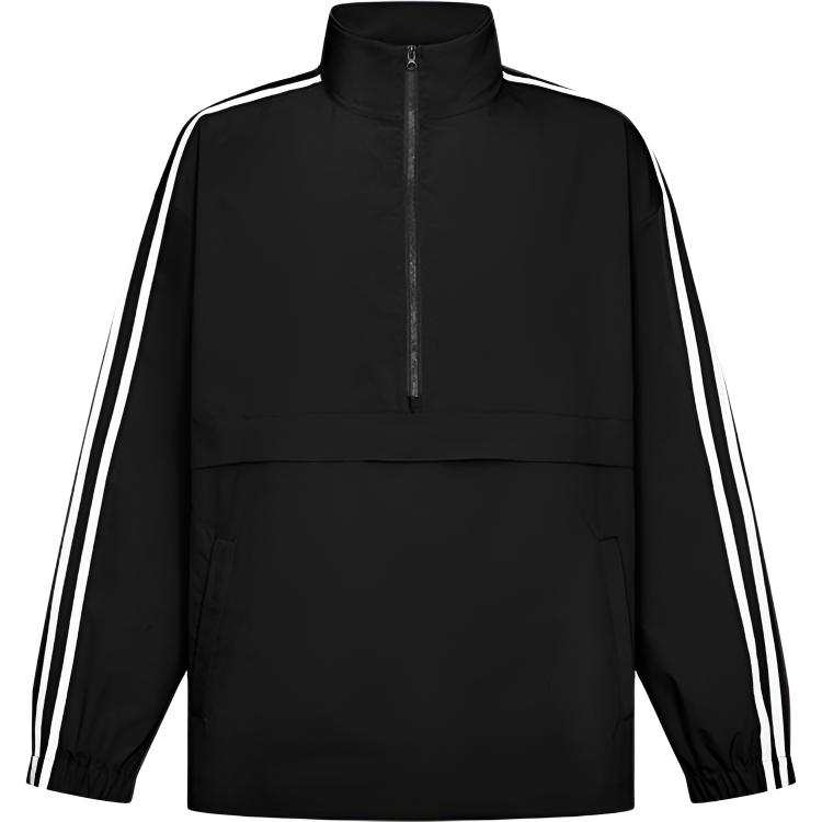 URBAN REVIVO Shirts Men's Jet Black Stand Collar Thin