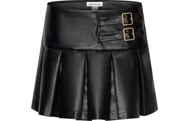 URBAN REVIVO Leather Short Skirts Women's