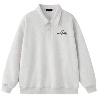 AULDEY Sweatshirts Unisex Lapel Moderate Regular