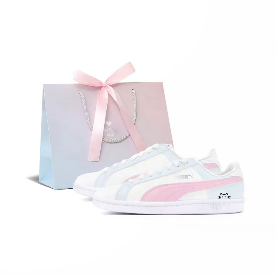 PUMA Platform DADA, Cute Kitten, Shopping Bag Lightweight Low top Skateboard Shoes Unisex Pink Blue