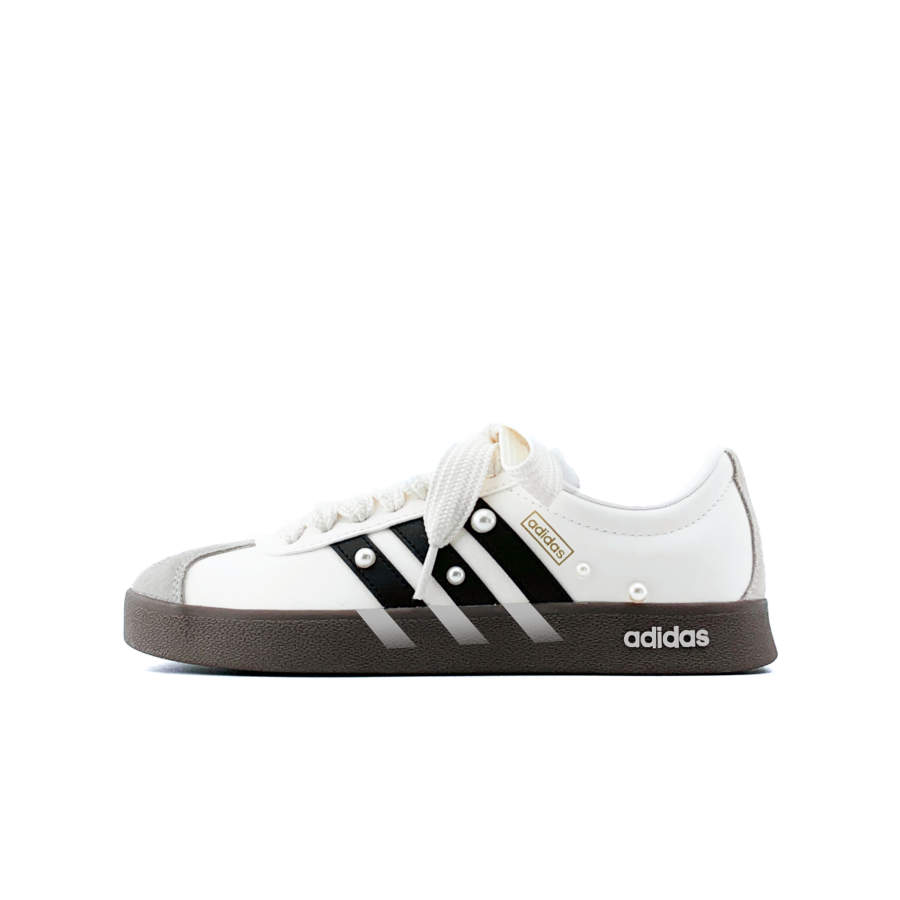 Adidas Adidas VL COURT 2.0 White Island Star Bead Synthetic Leather Low top Skateboard Shoes Women's Milk White