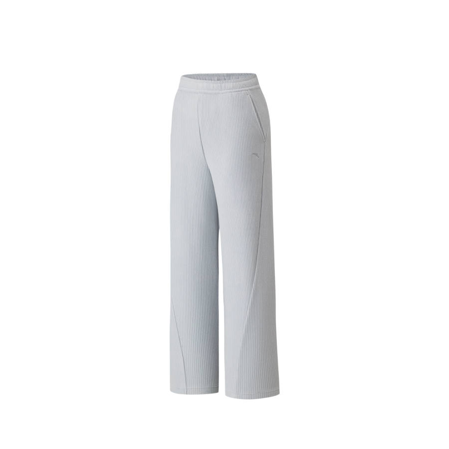 Anta Knitted Fabric Sports Pants Women's Frost Tower Gray