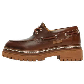 WEEKEND MaxMara Casual Leather Shoes Women's Brown