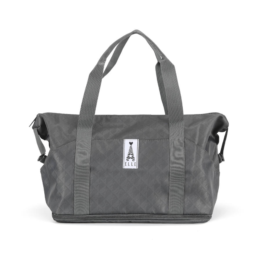 ELLE Fabric Travel Bag Unisex Black/Gray
