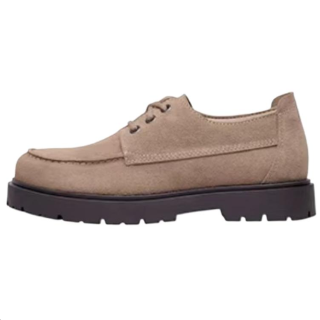 Birkenstock Highwood Moc Suede Casual Leather Shoes Unisex Gray Brown Narrow